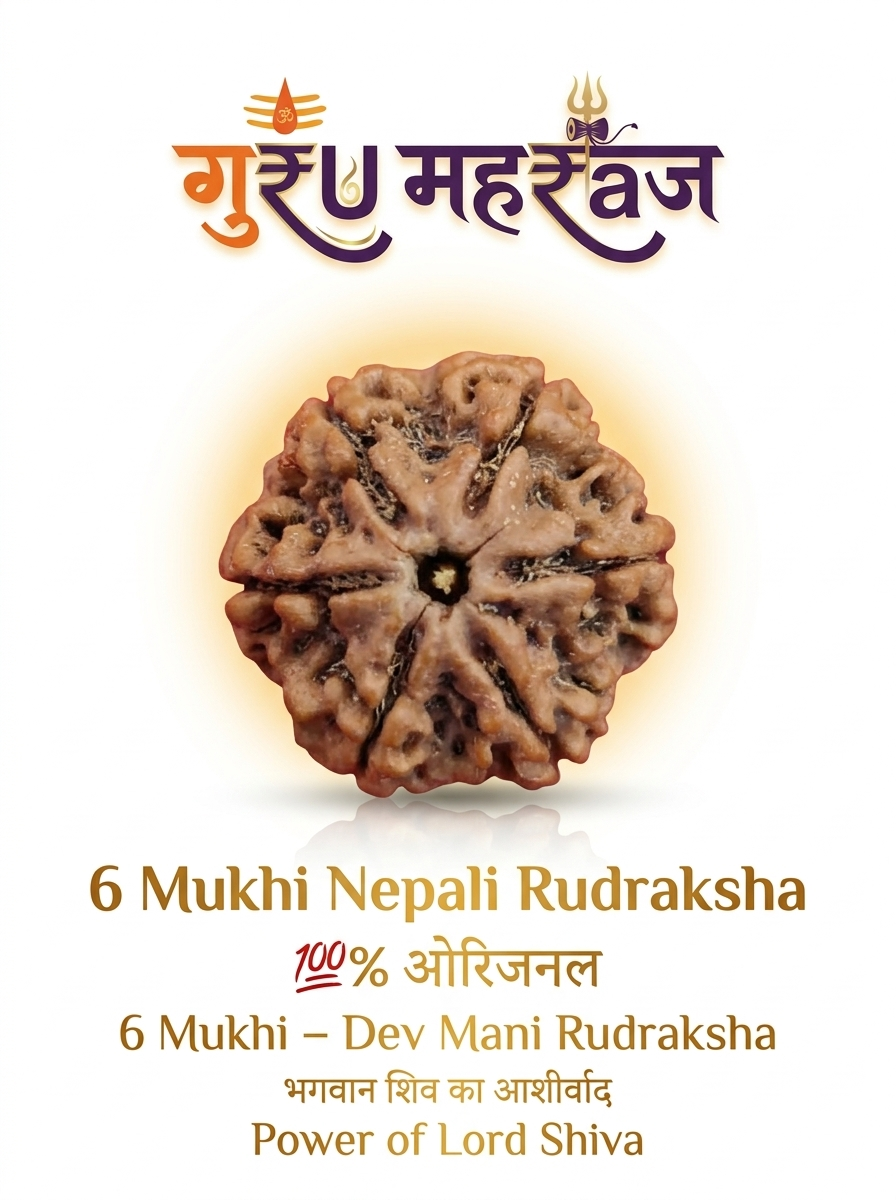 6 मुखी रुद्राक्ष नेपाली 💯% ओरिजनल