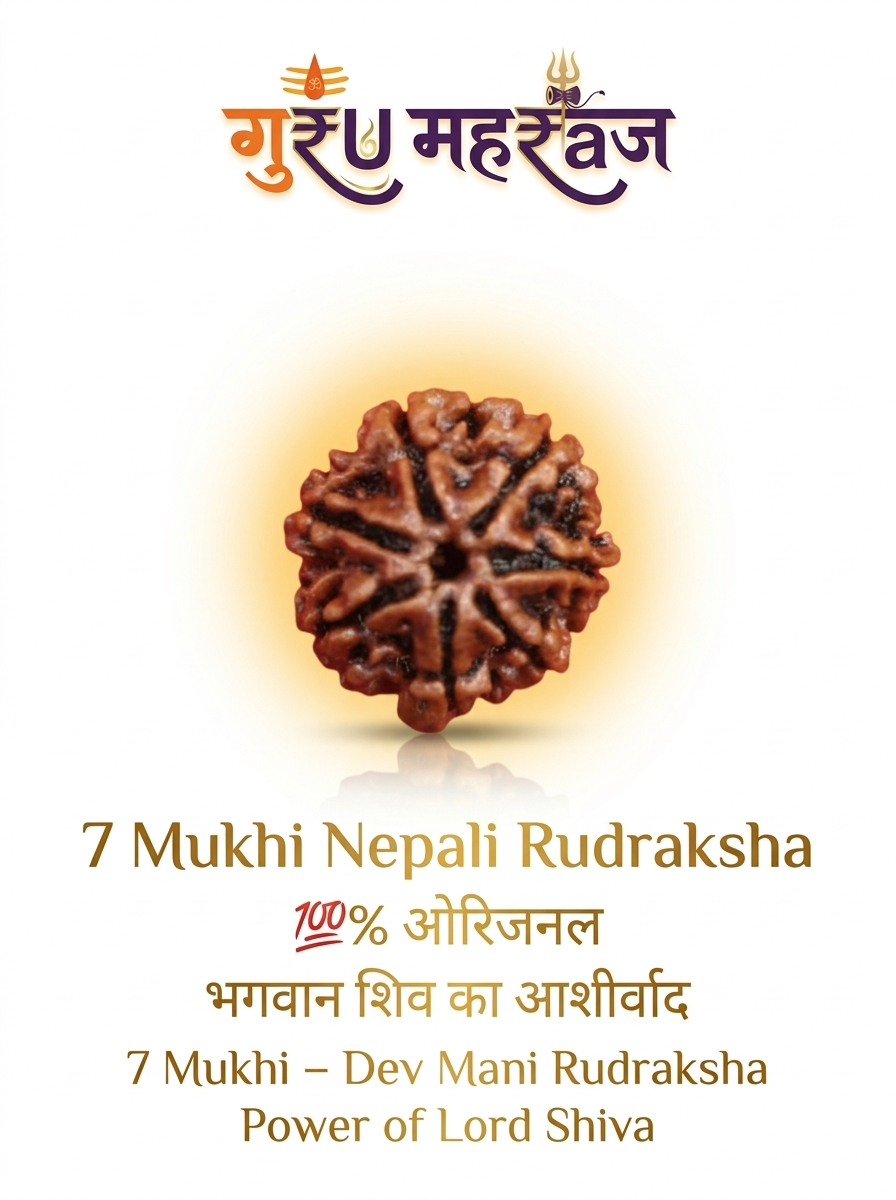 7 मुखी रुद्राक्ष नेपाली 💯% ओरिजनल