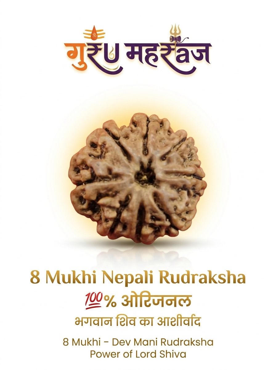 8 मुखी रुद्राक्ष नेपाली 💯% ओरिजनल