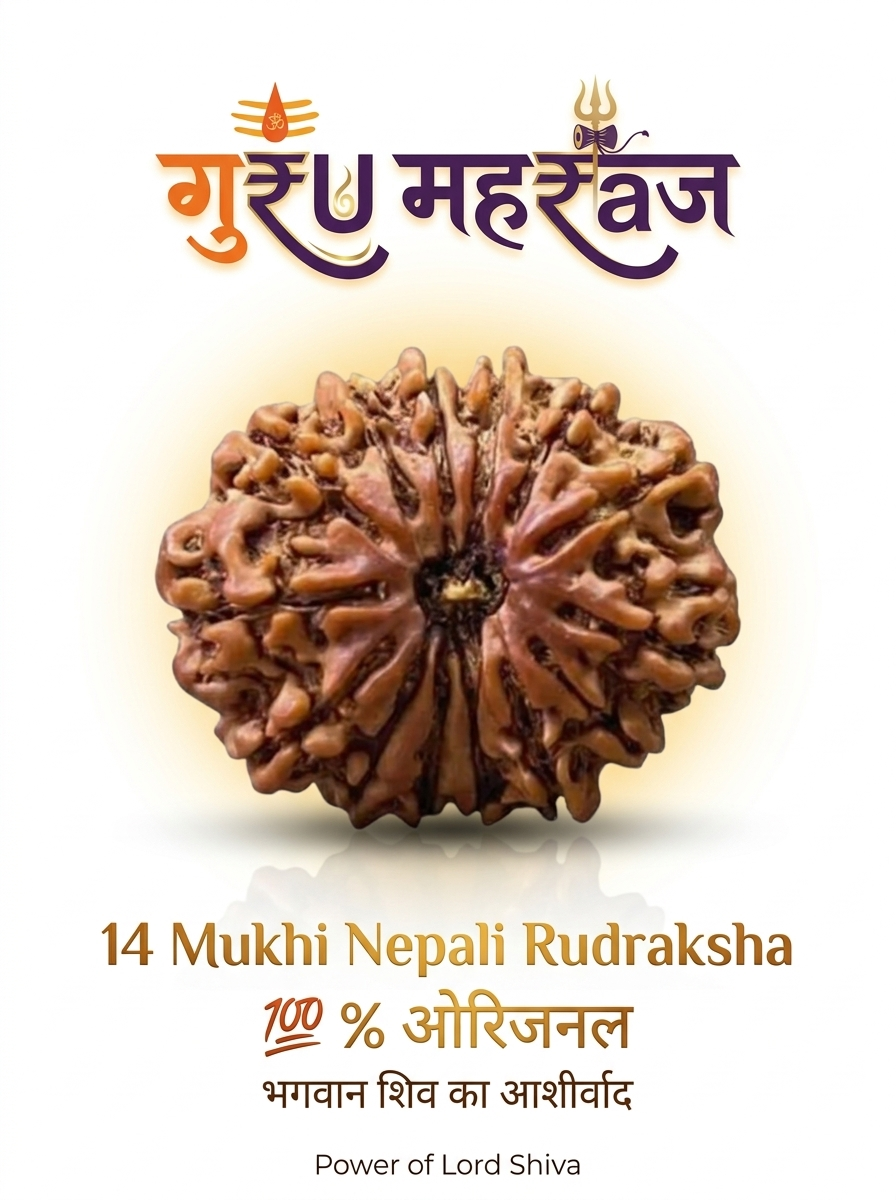 14 मुखी रुद्राक्ष नेपाली 💯% ओरिजनल